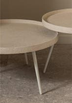 WOOOD Bounds Bijzettafel - Hout/Metaal - Naturel/Wit, Verzenden, Nieuw