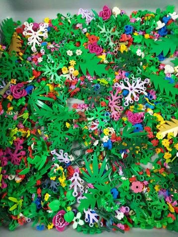 Lego - geen serie - Partij planten en bloemen +/- 500 gram -, Nieuw