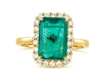 Zonder minimumprijs - Ring - 14 karaat Geel goud - 3.39ct., Nieuw