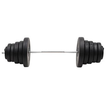 vidaXL Halter met gewichten 90 kg, Verzenden, Nieuw