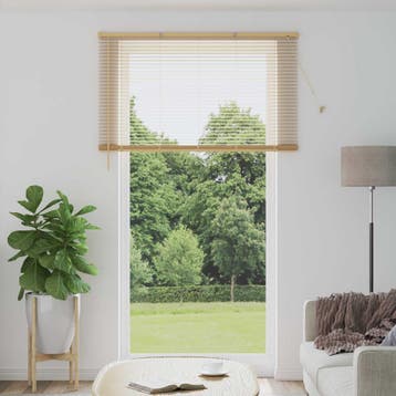 vidaXL Venetiaanse jaloezie Lichtbruin met Patroon 213 x 140, Verzenden, Nieuw, Bruin