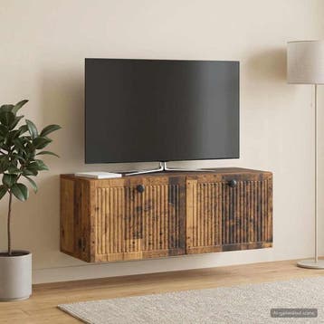 vidaXL Wandbeugel TV-kast Oud hout 78,5 x 31 x 30 cm Bewerkt, Minder dan 50 cm, Verzenden, Nieuw, Minder dan 100 cm