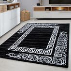 Klassiek Vloerkleed | Miami | Kader | Zwart | 160x230 cm, Verzenden, Nieuw