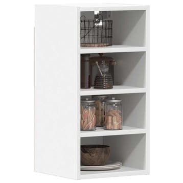 vidaXL Bovenkast Riga 30x29,5x60 cm bewerkt hout wit, Huis en Inrichting, Keuken | Keukenelementen, Verzenden, Nieuw, Wit