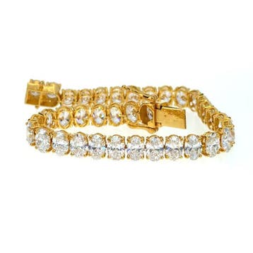 Armband - 14 karaat Geel goud - 18.80ct. tw. Diamant, Nieuw
