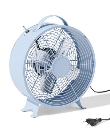 HEMA Tafelventilator retro Ø25.8cm blauw, Verzenden, Nieuw