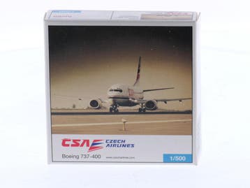 Schaal 1:500 Herpa 505598 Boeing 737-400 CSA Czech Airlin..., Ophalen of Verzenden, Zo goed als nieuw