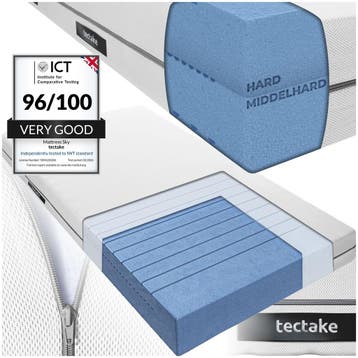 Matras Sky, 2in1 hardheden, 3D-mesh - 100 x 190 cm, Huis en Inrichting, Verzenden, Nieuw