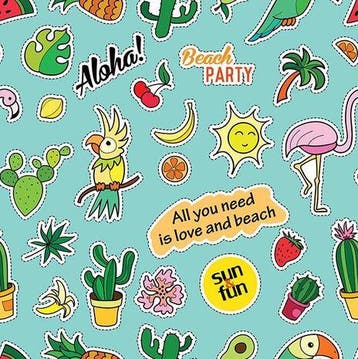 Plakfolie, plakplastic Hawaii, cactus, flamingo (kinderen), Huis en Inrichting, Nieuw