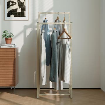 Kledingrek Holtalen 100x40x30 cm camel [en.casa], Huis en Inrichting, Kasten | Kledingkasten, Verzenden, Nieuw