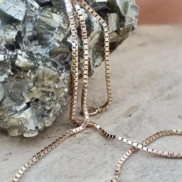Roségouden Venetiaanse schakelketting, Ophalen of Verzenden, Gebruikt, Goud, Goud