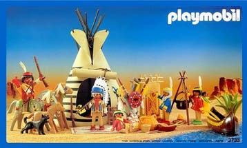 Playmobil 3733 Western wigwam met indianen 95% compleet #..., Ophalen of Verzenden, Gebruikt