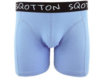 Boxershort - SQOTTON® - Basic - Retro Blauw, Verzenden