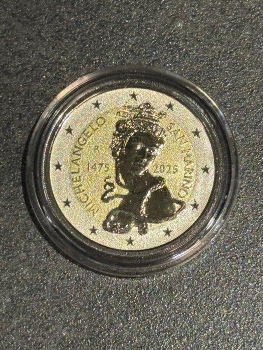 San Marino. 2 Euro 2025 Michelangelo Reverse Proof (Zonder, Postzegels en Munten, Munten | Europa | Niet-Euromunten