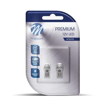 LED W5W 12V - Premium - 2x Led diode - Canbus - Wit - Set, Auto diversen, Tuning en Styling, Ophalen of Verzenden