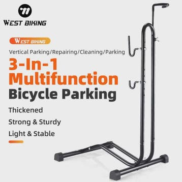 WEST BIKING 3-in-1 Fiets Parkeer- en Ondersteuningsstandaard, Verzenden, Nieuw