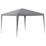Paviljoen partytent waterdicht 3x3x2,55 m donkergrijs, Verzenden, Nieuw