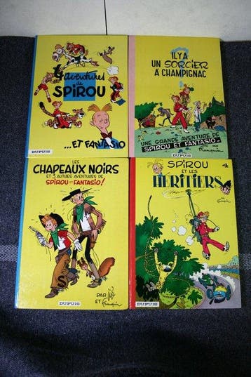 Spirou et Fantasio T1 à T4 - Dos Ronds - 4x C - 4 Album -, Boeken, Nieuw
