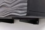 Design TV-meubel WAVE 160cm zwart mango massief hout - 43477, Huis en Inrichting, Kasten | Televisiemeubels, Ophalen of Verzenden