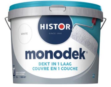 Histor Monodek - WIT - 5 liter (Professionele latex), 5 tot 10 liter, Wit, Nieuw, Ophalen of Verzenden