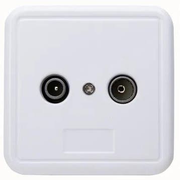Bandridge TV/Radio Wandcontactdoos Coax IEC inbouw, Ophalen of Verzenden, Nieuw