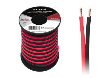 Luidsprekerkabel 2 x 4.00 mm zwart/rood op rol 10 meter, Ophalen of Verzenden, Nieuw