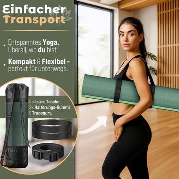 Yogamat - Fitness mat - Sportmat - Yoga mat extra dik - 183x, Verzenden, Zo goed als nieuw