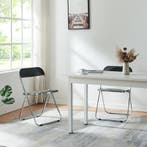 Klapstoel set van 2 Pornainen 74x46x47 cm zwart [en.casa], Huis en Inrichting, Stoelen, Verzenden, Nieuw