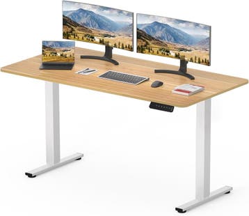 Zit sta bureau - Elektrisch - Verstelbaar - 110x54 cm - Brui, Verzenden, Zo goed als nieuw
