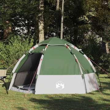 vidaXL Instant tent met regenhoes voor 4 personen met snelle, Verzenden, Nieuw, Tot en met 2