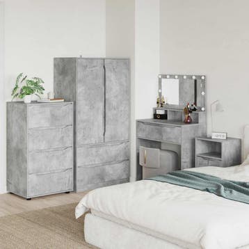 vidaXL Opslagkasten 60 x 48 x 105 cm Bewerkt hout Beton, Verzenden, Nieuw