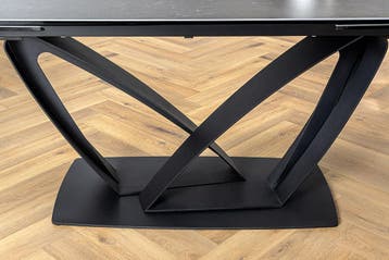 Eettafel PAPILLON 180-220-260cm marmerlook grafiet keramiek, Ophalen of Verzenden, Nieuw