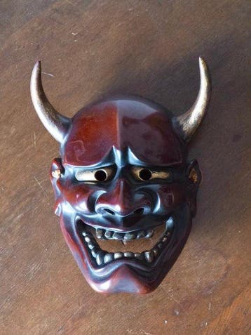 Decoratief ornament - Japan - Japanse Hannya (Oni) Mas