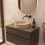 Salenzi Travertin Light Waskom 40x40x10cm Opbouwmodel, Doe-het-zelf en Verbouw, Sanitair, Ophalen of Verzenden, Nieuw, Overige typen