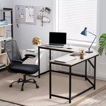 L-Vormig Hoekbureau – Industrieel design Hout– 149×149×75cm, Verzenden, Nieuw