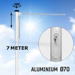 BUDGET HIJSBARE aluminium baniermast 7 meter Ø70mm (zwart,, Diversen, Nieuw