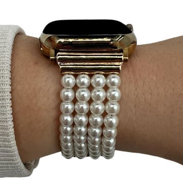 Apple Watch bandje - parel sieraad - wit - Wit / 38 · 40 ·, Verzenden, Nieuw