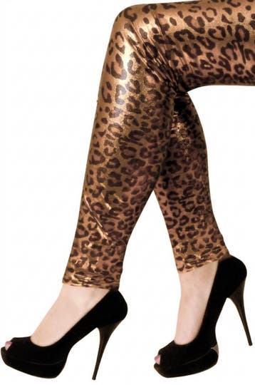 KIMU® Legging Luipaard Metallic M-L Panter Cheetah Print Gli, Kleding | Dames, Maat 38/40 (M), Carnaval, Nieuw, Ophalen of Verzenden