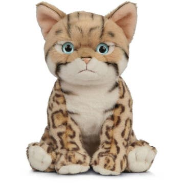 Living Nature Bengaalse kat knuffel - pluche - lichtbruin, Verzenden, Nieuw