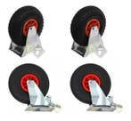 2x Zwenkwiel Met Luchtband En Rem - 2x Bokwiel Met Luchtband, Ophalen of Verzenden, Nieuw