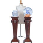 Stel van 2 Neo-renaissance zuilen ca 1860 met leeuwenmaskers, Ophalen of Verzenden