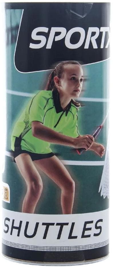 SportX - Badminton Shuttle in Koker (3 stuks) | SportX -, Kinderen en Baby's, Speelgoed | Buiten | Actiespeelgoed, Nieuw, Verzenden