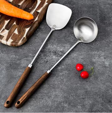 RVS Keukenspatel met Houten Handgreep – Bakspatel, Verzenden