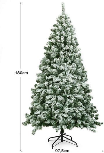 Kerstboom met sneeuw - Kunstkerstboom - 180 cm - Met standaa, Diversen, Verzenden, Zo goed als nieuw