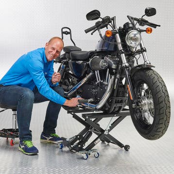 Datona Motorlift Harley met poetskruk - Datona - Zwart, Motoren, Ophalen of Verzenden, Nieuw