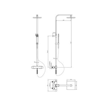 Opbouw Regendouche Set Aqua Splash Colorato Thermostatisch, Ophalen of Verzenden, Nieuw