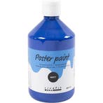 Tempera Verf Mat, donkerblauw, 500 ml/ 1 fles, Nieuw