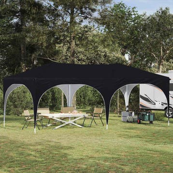vidaXL Pop-up partytent 575 x 288 x 245 cm Antraciet Oxford, Verzenden, Nieuw, Partytent