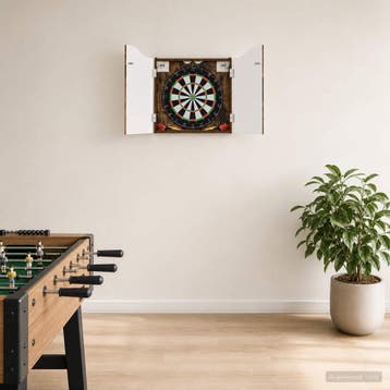vidaXL Dartbord Kabinet Gerookt eiken 56 x 12 x 63 cm, Verzenden, Nieuw