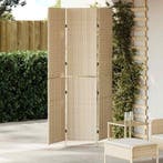 vidaXL Kamerverdeler Beige 146 x 200 cm poly rattan, Verzenden, Nieuw